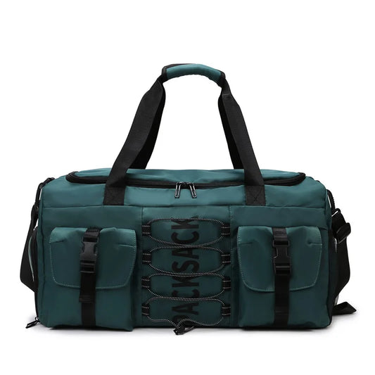 20-35l nylon large capacity travel duffel bag with multiple pockets - product image