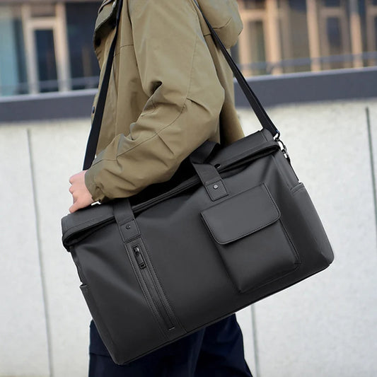 Gym fitness yoga duffel bag with wet dry separation and large laptop compartment - product image