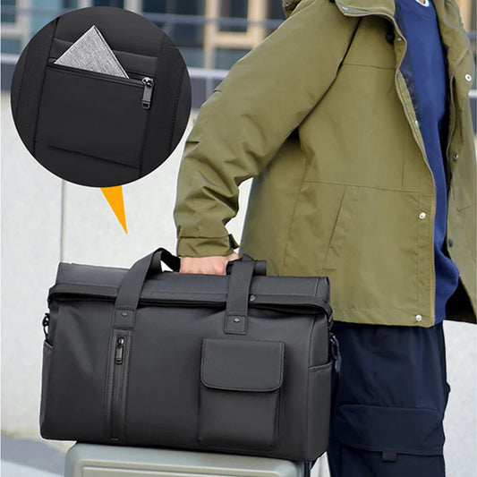 Gym fitness yoga duffel bag with wet dry separation and large laptop compartment - product image