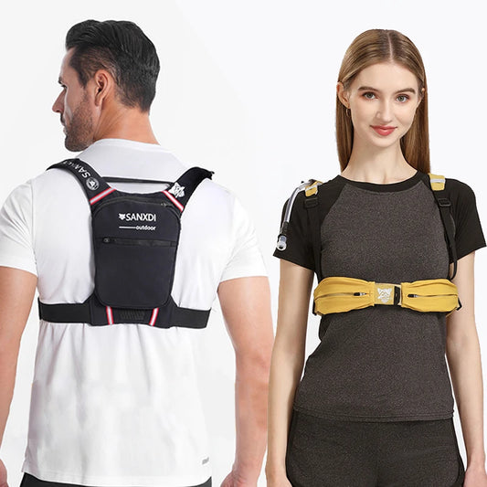 Nylon lightweight softback breathable running hydration backpack with reflective strips - product image