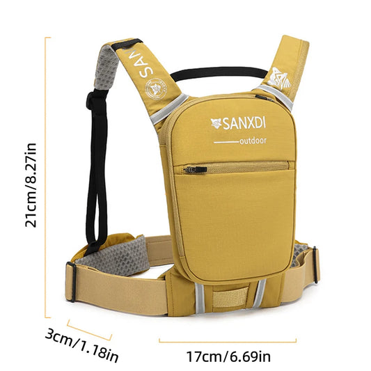 Nylon lightweight softback breathable running hydration backpack with reflective strips - product image