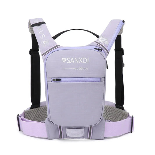 Nylon lightweight softback breathable running hydration backpack with reflective strips - product image