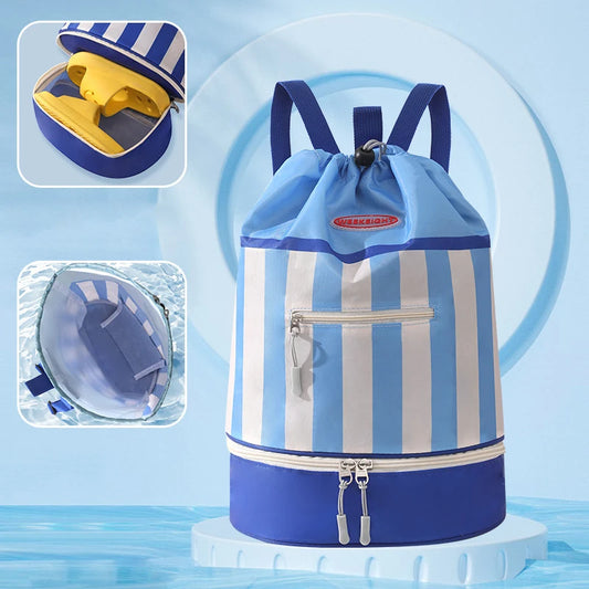 Outdoor swimming gym fitness backpack with dry wet separation and shoe pocket - product image