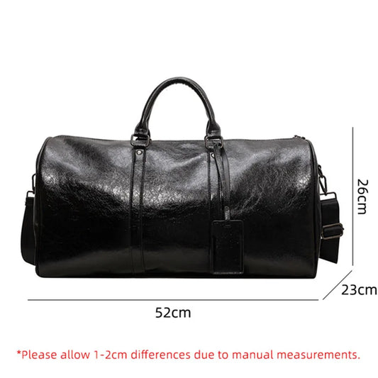 Pu large capacity waterproof fitness tote bag with crossbody and shoulder strap - product image