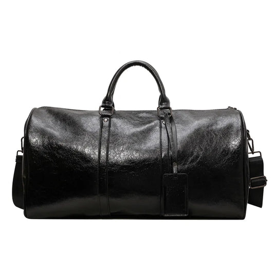 Pu large capacity waterproof fitness tote bag with crossbody and shoulder strap - product image